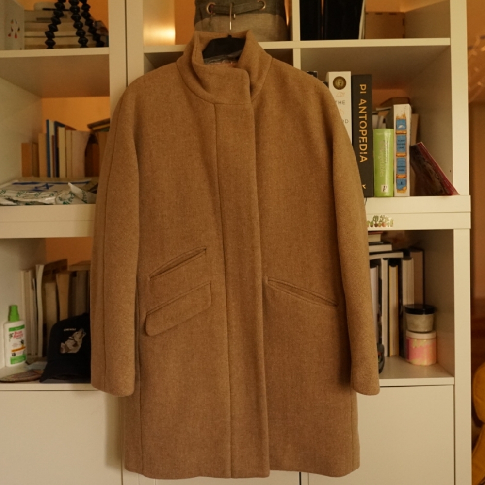 J. Crew Cocoon Coat in Italian Stadium - Cloth Wool Size 8, New with Tags